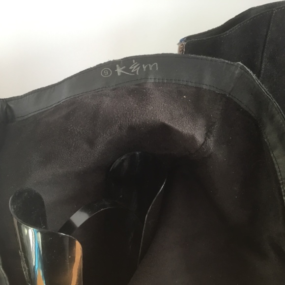 K&M Black Tall Faux Suede Boots 9 - Picture 7 of 8